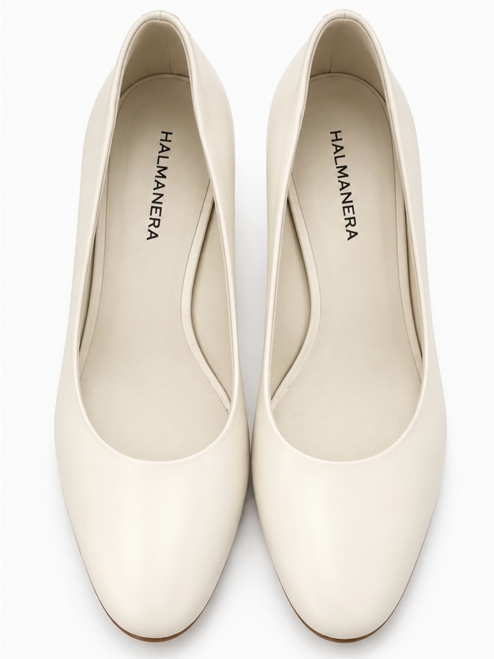 Halmanera White Shiny Leather Pumps – Size 41